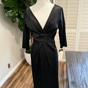 Donna Ricco Black Long Sleeve Dress